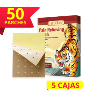 50 Parches Tigre Alivio Muscular 5Cajas