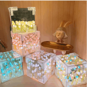 Lampara Cubo de Tulipanes